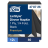 Tork LinStyle® Dinner Napkin Black 50pcs/39cm 1/4fold
