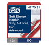 Tork Soft Dinner Napkin Red 100pcs/39cm 1/4fold