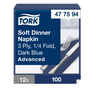 Tork Soft Dinner Napkin Dark Blue 100pcs/39cm 1/4fold