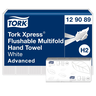 TORK XPRESS HAND TOWEL FLUSHABLE MULTIFOLD WHITE 21X200 2 PLY ADVANCED H2
