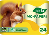 Serla Toilet Tissue 24rl yellow, sheet size 101x125mm, 153 sheets/roll