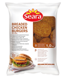 Seara breaded chicken burger 50-60g 1kg cooked, frozen