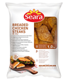 Seara breaded chicken steak 80-90g 1kg cooked, frozen