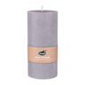 Duni 15x7cm 45h 100% stearin grey pillar candle x 12