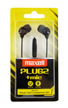 Maxell Plugz + Mic mustat nappikuulokkeet