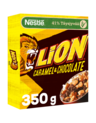Nestlé Lion vete- och risflingor med choklad- och toffeesmak 350g