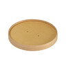 Biopak Ronda Wide brown cardboard/PLA lid 150mm 50pcs, for bowls 196010/196011
