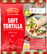 Moilas Gluten-Free soft tortilla 4st/280g färdig, djupfryst