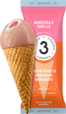 3 Kaveria strawberry-vanilla ice cream cone 150ml lactose-free