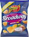 Taffel Broadway sour cream onion flavoured potato chips 325g