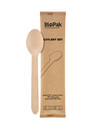 Biopak cutlery set waxed wood spoon 160mm