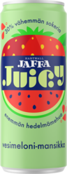 Hartwall Jaffa Juicy vesimeloni-mansikka virvoitusjuoma 0,33l tölkki