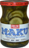 Felix Maku sliced cucumbers in pickle 560/300g without added sugar