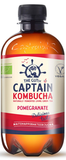 The Gutsy Captain Kombucha Pomegranate, granatäpple smaksatt kombucha dryck ekologisk 400ml