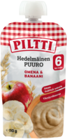 Piltti 110g fruity porridge apple-banana 6mth pouch
