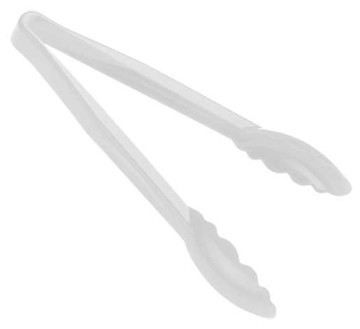 Cambro tongs scalloped edge white 23cm, POM-plastic